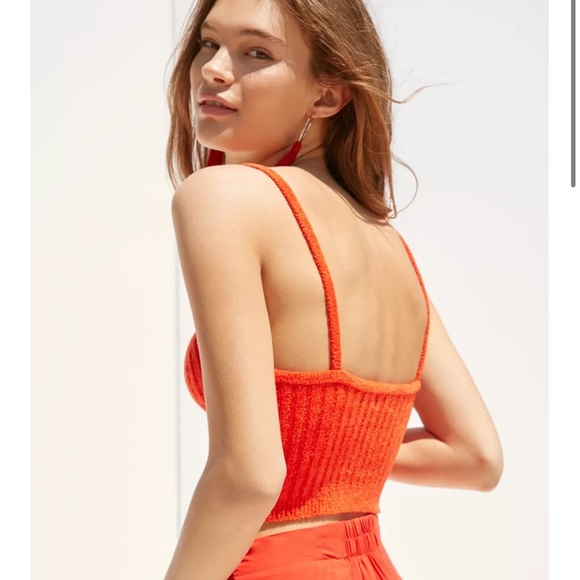 3/$10 🏷️ Urban Outfitters Ribbed Knit Tank Top Medium - Picture 2 of 8